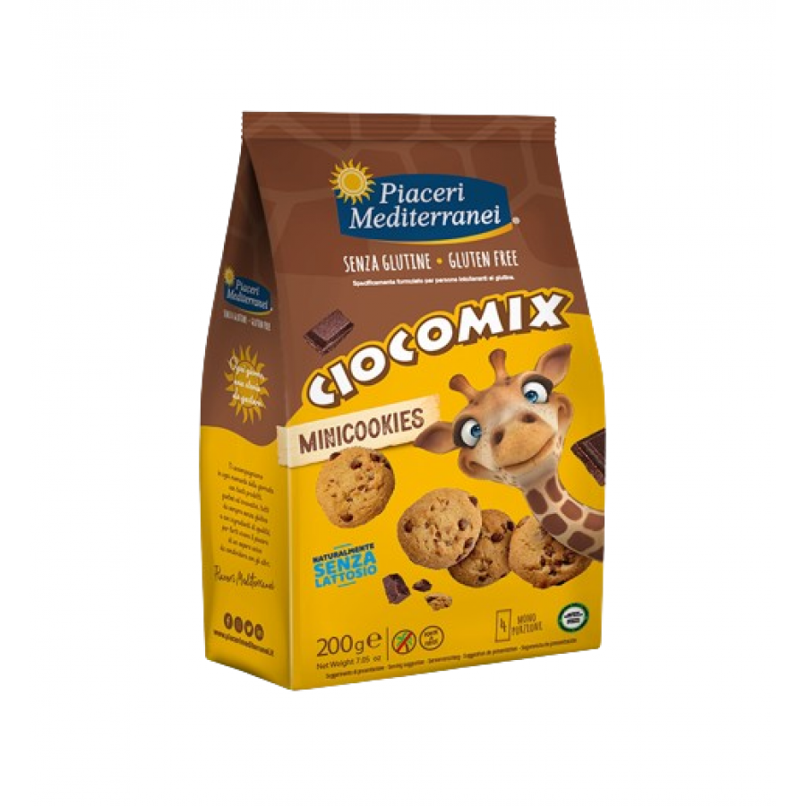 Piaceri Mediterranei Ciocomix Mini Cookies Senza Glutine 200g - Mini biscotti al cioccolato senza glutine