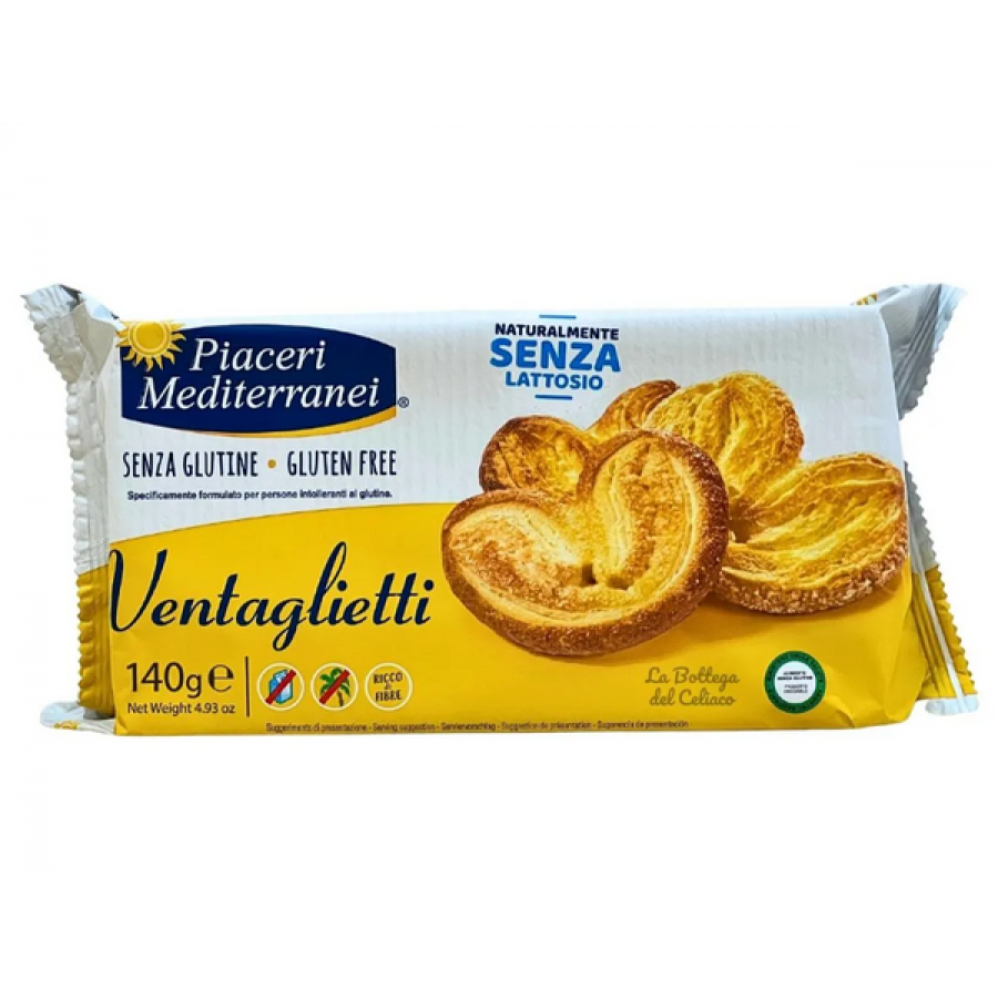 Piaceri Mediterranei Ventaglietti 140g - Ventaglietti di dolce sfoglia senza glutine