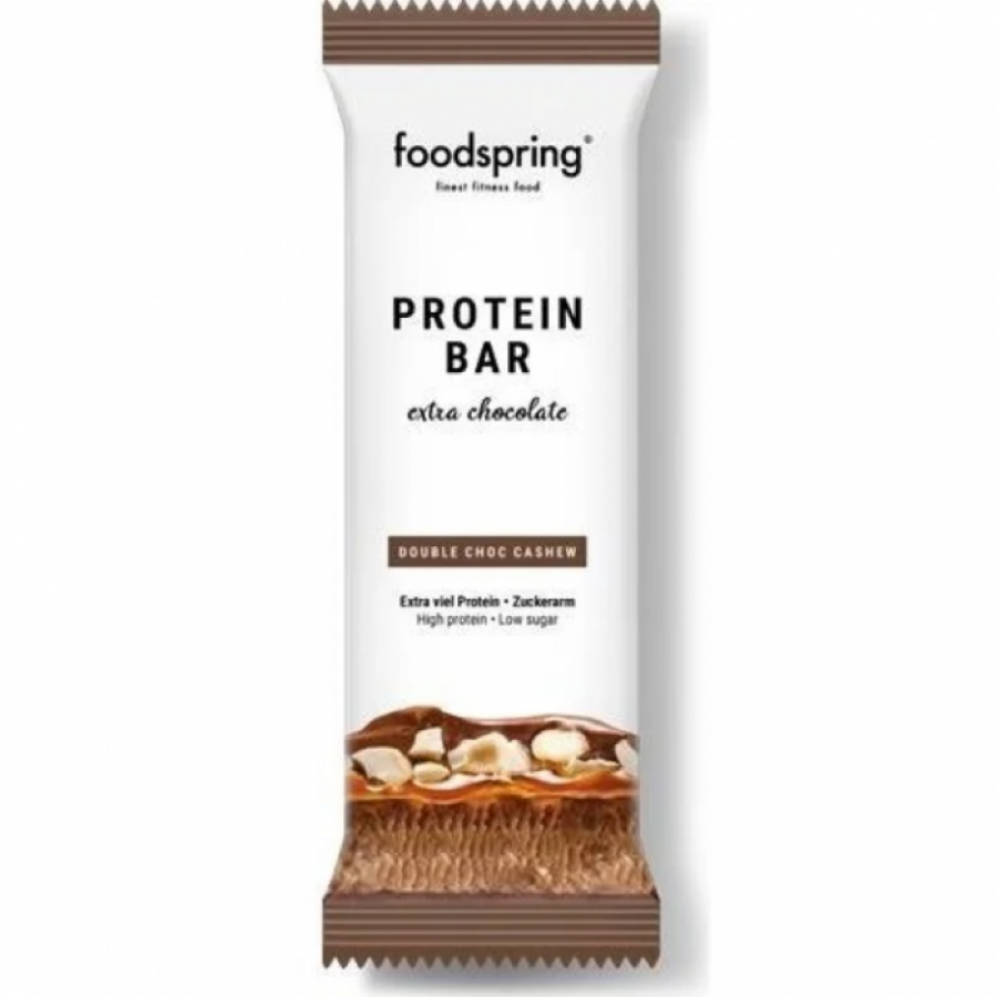 Foodspring Barretta Proteica Extra Cioccolato Double 45g - Gusta il Doppio del Piacere Proteico