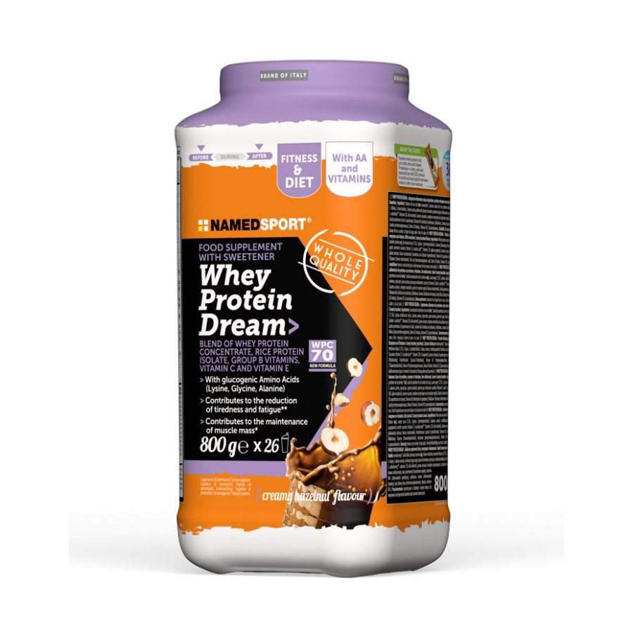 Star Whey Protein Dream Protein Cream Hazelnut 800g - Proteina del Siero del Latte al Cioccolato e Nocciole