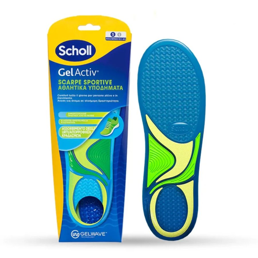 Scholl GelActiv Solette Gel Scarpe Sportive Taglia S 35.5-40.5, 1 Paio