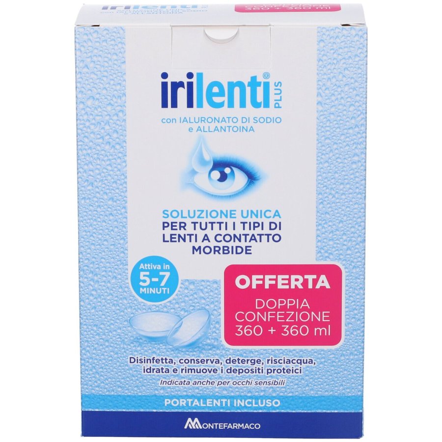 Irilenti Plus Soluzione per Lenti a Contatto, 360 + 360 ml Irilenti Plus Soluzione per Lenti a Contatto, 360 + 360 ml