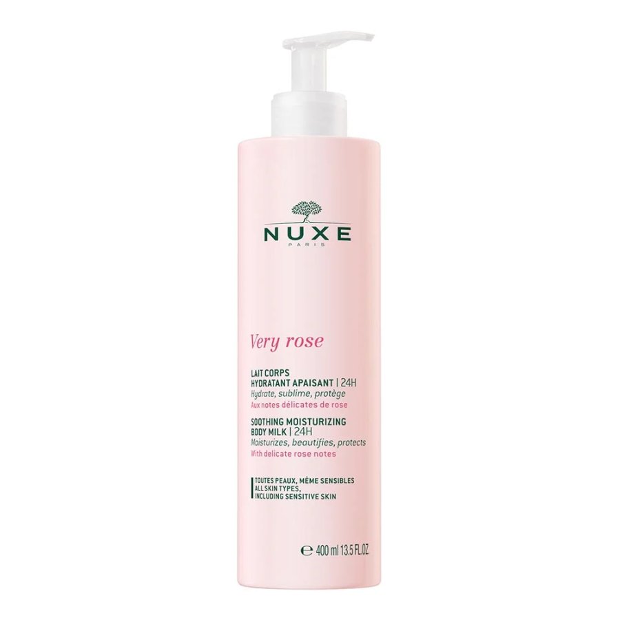 Nuxe Very Rose Latte Corpo Idratante Lenitivo 24H, 400ml