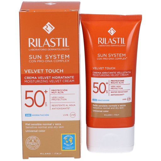 Rilastil Sun System - Velvet Touch SPF50+ Crema Idratante Colorata, 50ml