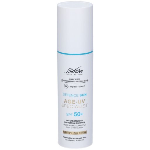 BioNike Defence Sun Age-UV Specialist SPF50 + Idratante Pelle Secca, 50 ml