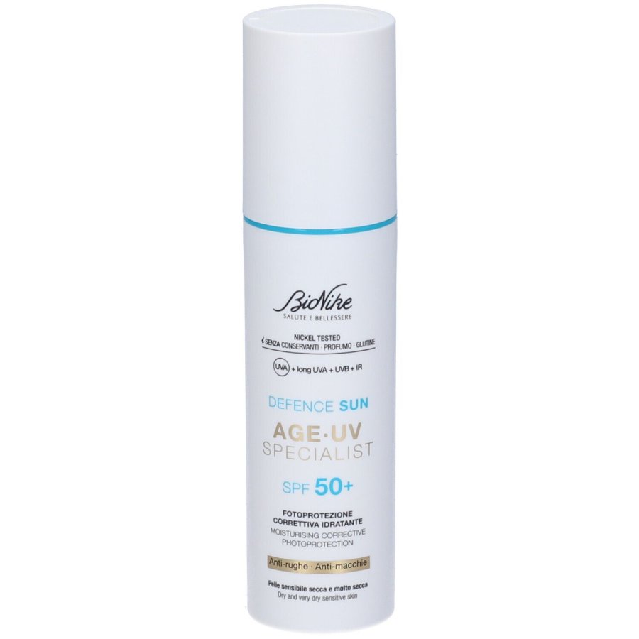 BioNike Defence Sun Age-UV Specialist SPF50 + Idratante Pelle Secca, 50 ml