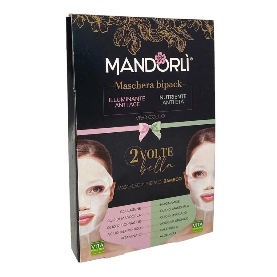 Mandorlì, Maschera Bipack, Illuminante 25 g + Nutriente 25 g