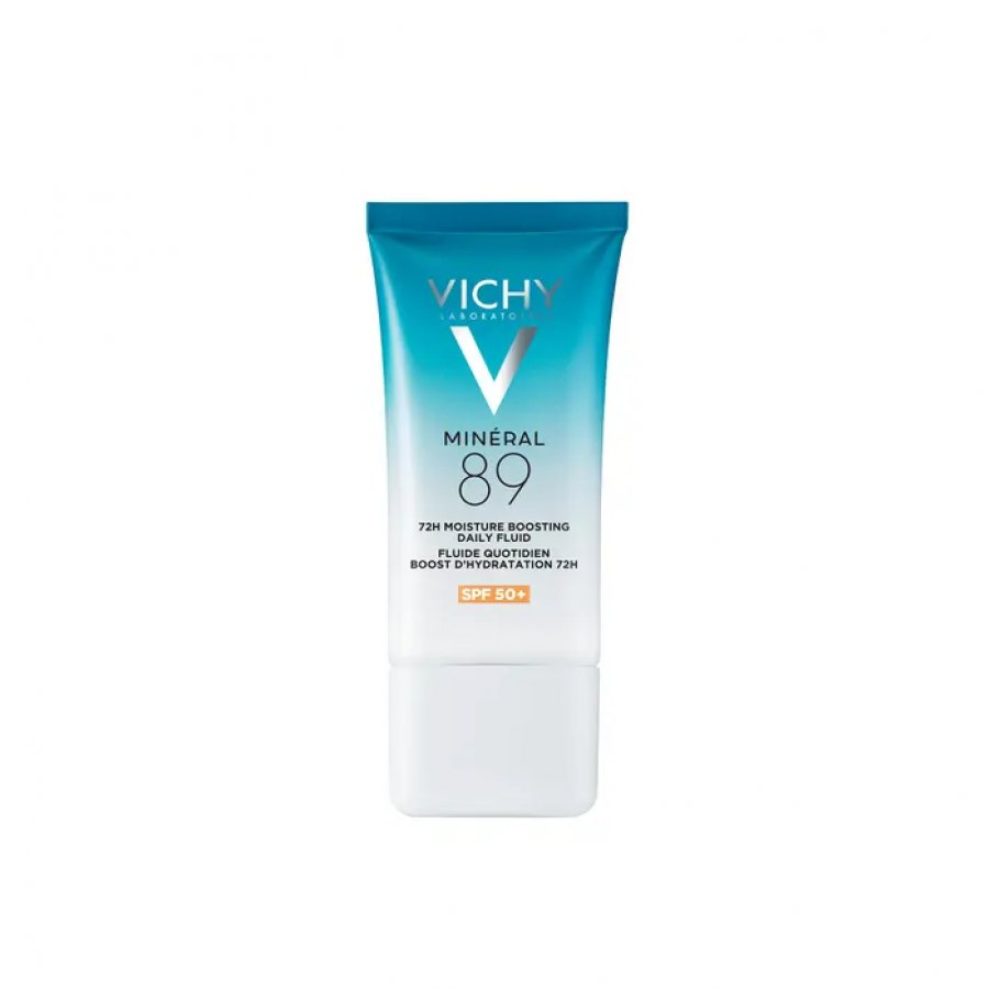 Vichy Minéral 89 Fluido Quotidiano Booster di Idratazione 72H SPF50+ 50ml - Protezione Solare e Idratazione Intensa