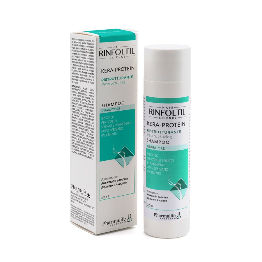 Rinfoltil Kera-protein Shampoo Riparatore 250ml - Shampoo riparatore per capelli sfibrati