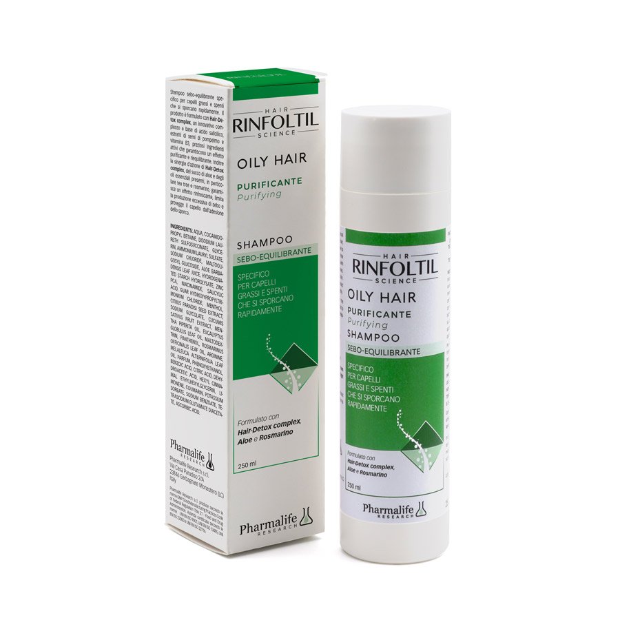 Rinfoltil Oily Hair Shampoo 250ml - Shampoo Sebo-Equilibrante per Capelli Grassi