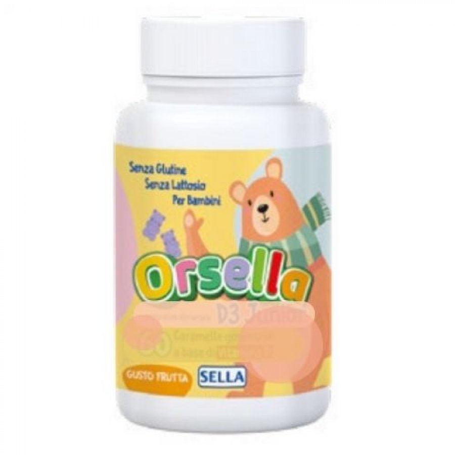 Orsella Multivitaminico Sella 60 Caramelle - Integratore con Vitamine per Bambini e Adulti