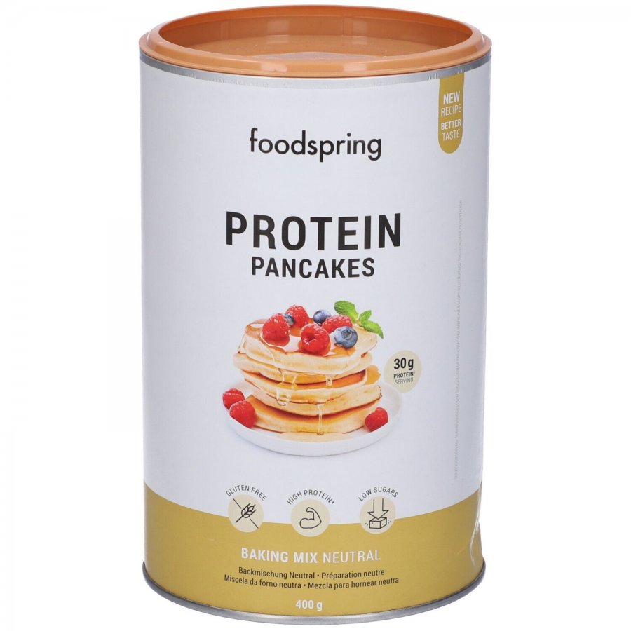 Foodspring - Protein Pancake Polvere 400 g Nuova Formula - Mix Proteico per Pancake Senza Glutine