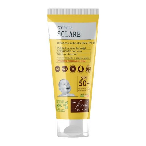 Fiocchi Di Riso Crema Solare Per Bambini SPF50+ 100ml - Protezione Solare Molto Alta UVA, UVB, IR