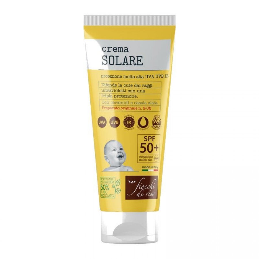 Fiocchi Di Riso Crema Solare Per Bambini SPF50+ 100ml - Protezione Solare Molto Alta UVA, UVB, IR