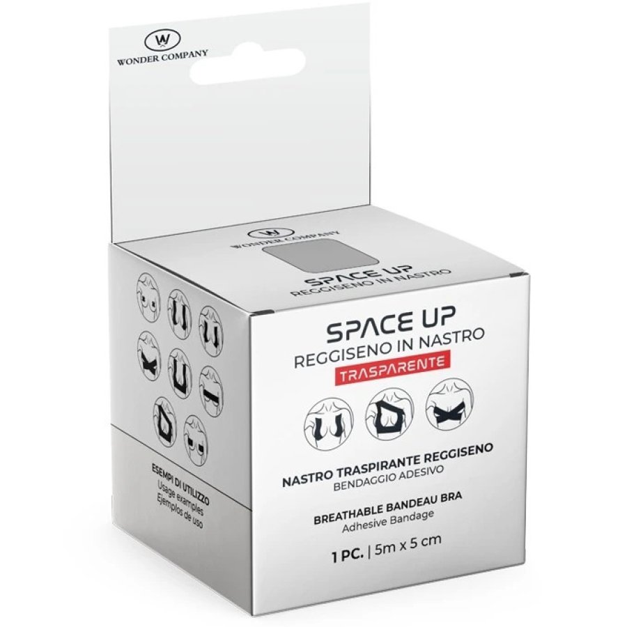 Space Up Boob Tape Reggiseno in Nastro Trasparente, 5 M x 5 Cm Space Up Boob Tape Reggiseno in Nastro Trasparente, 5 M x 5 Cm