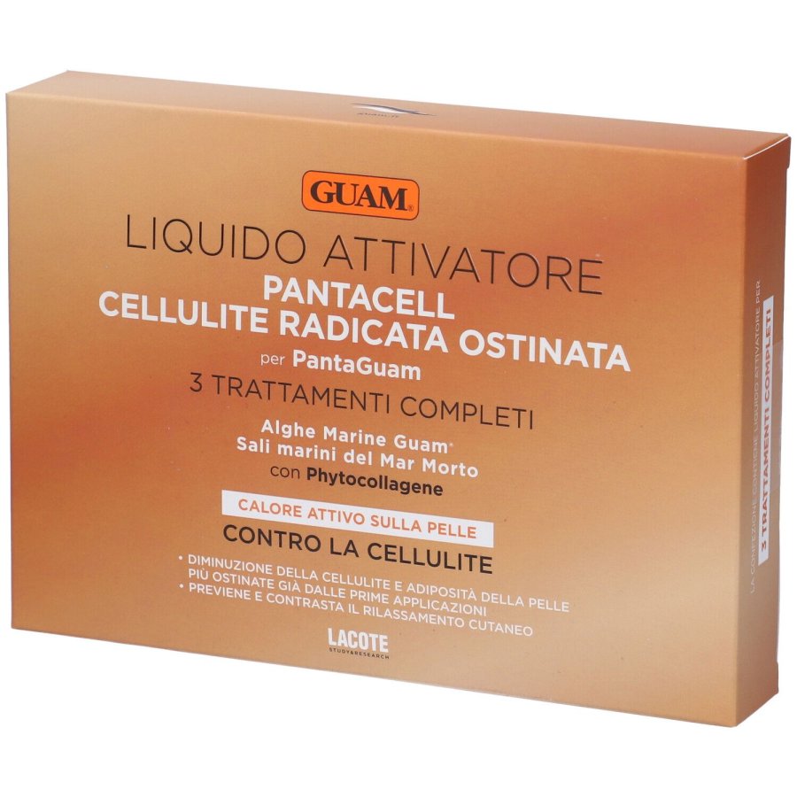 Guam, Liquido Attivatore PantaCell Cellulite Radicata e Ostinata, 3 Buste