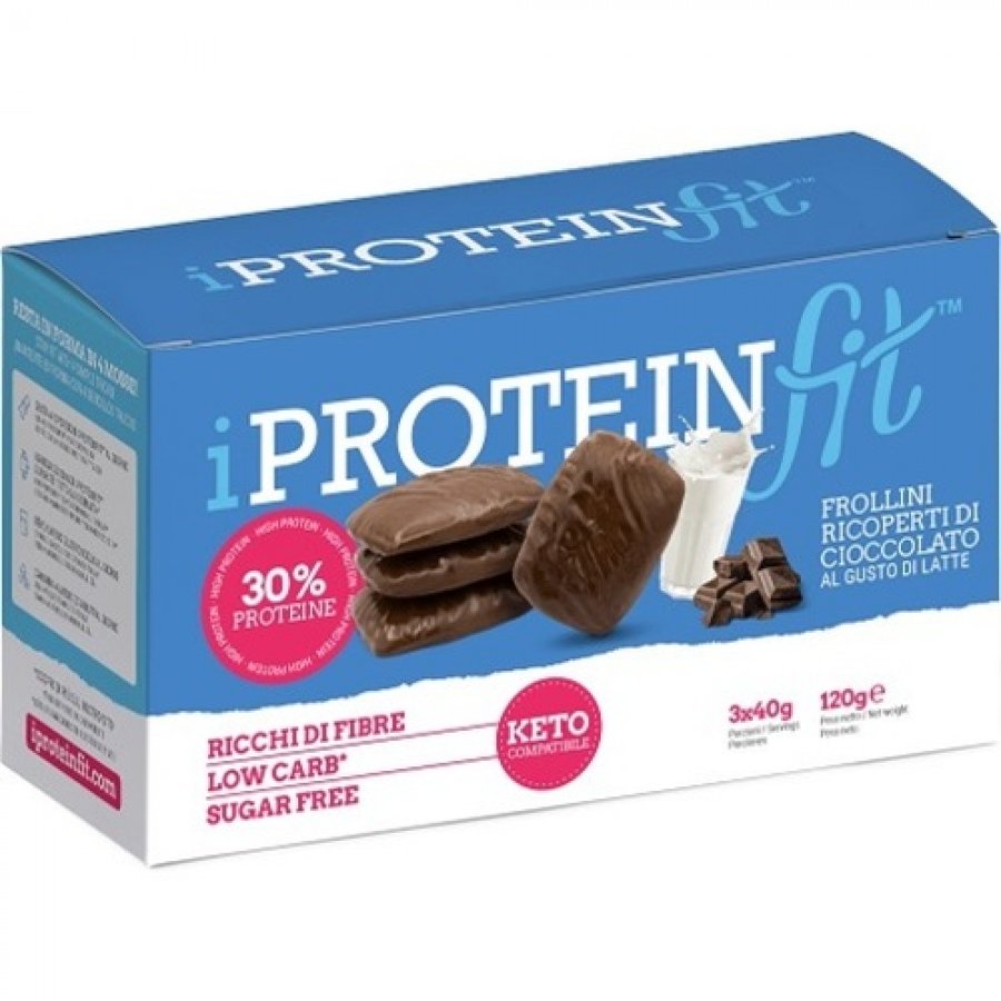 IProteinfit Frollini al Latte Ricoperti di Cioccolato (3x40g) 120 g