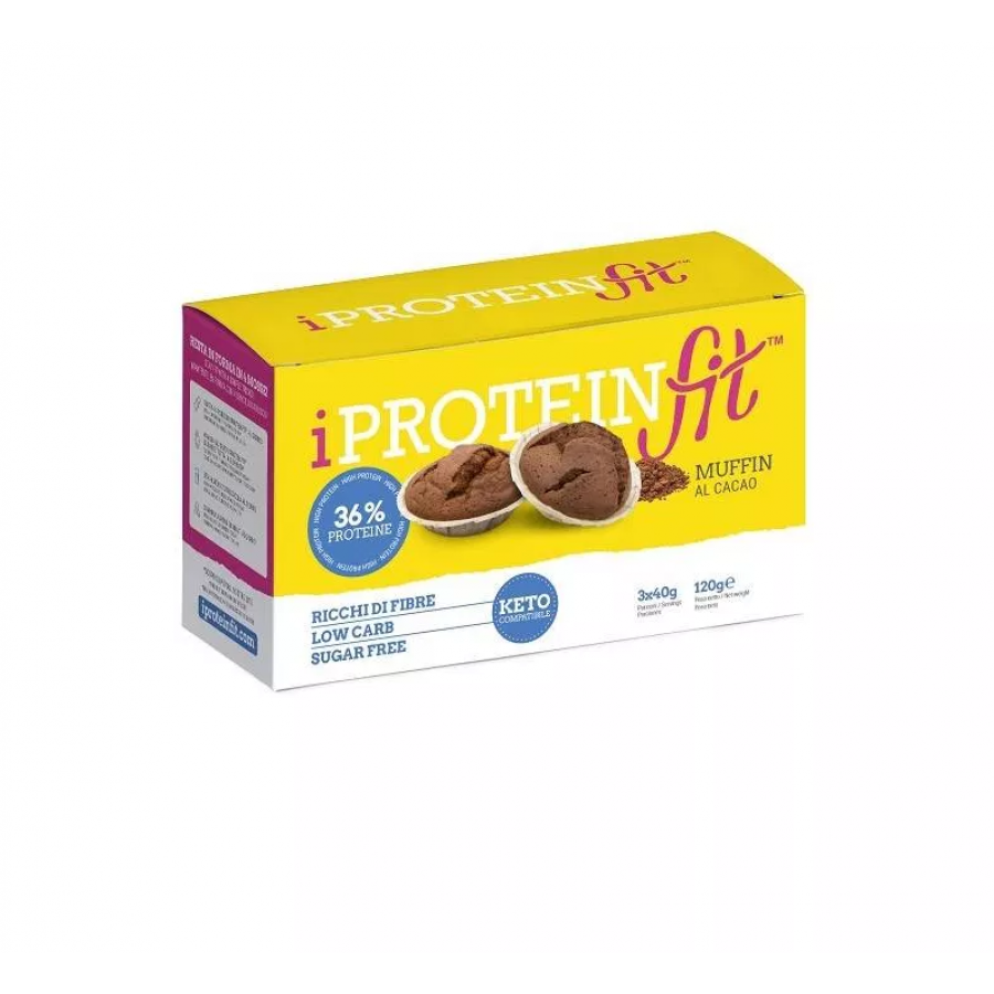 IProteinfit Muffin Proteico al Cacao, (3x40) 120 g