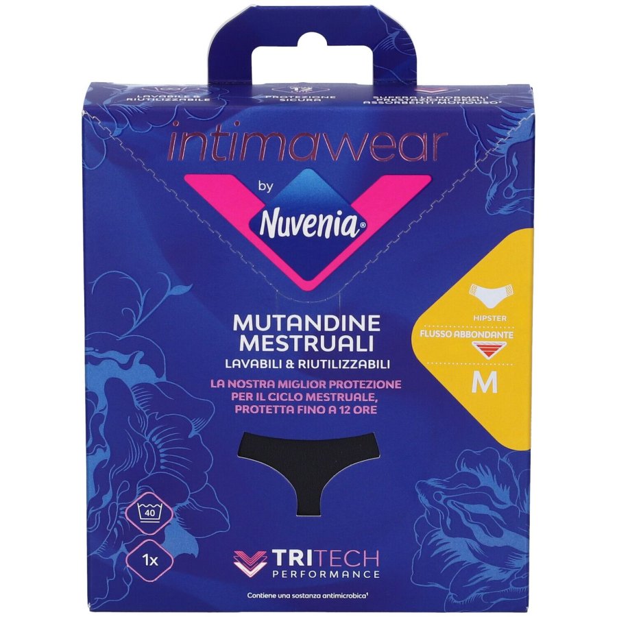 Nuvenia Intimawear Mutandine Mestruali Hipster Tessuto M, 1 pezzo