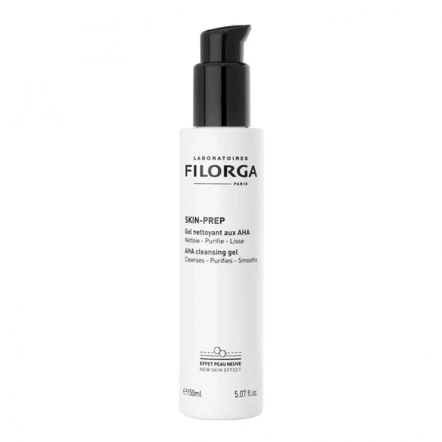 Filorga Skin Prep Gel Detergente con Acidi AHA 150ml - Gel Purificante per Pelle Mista e Grassa