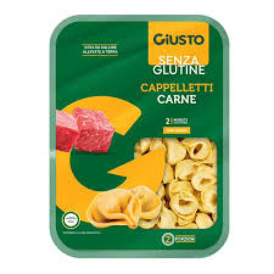 Giusto Cappelletti Senza Glutine di Carne 250g - Pasta all’Uovo Ripiena di Carne, Senza Glutine e Lattosio