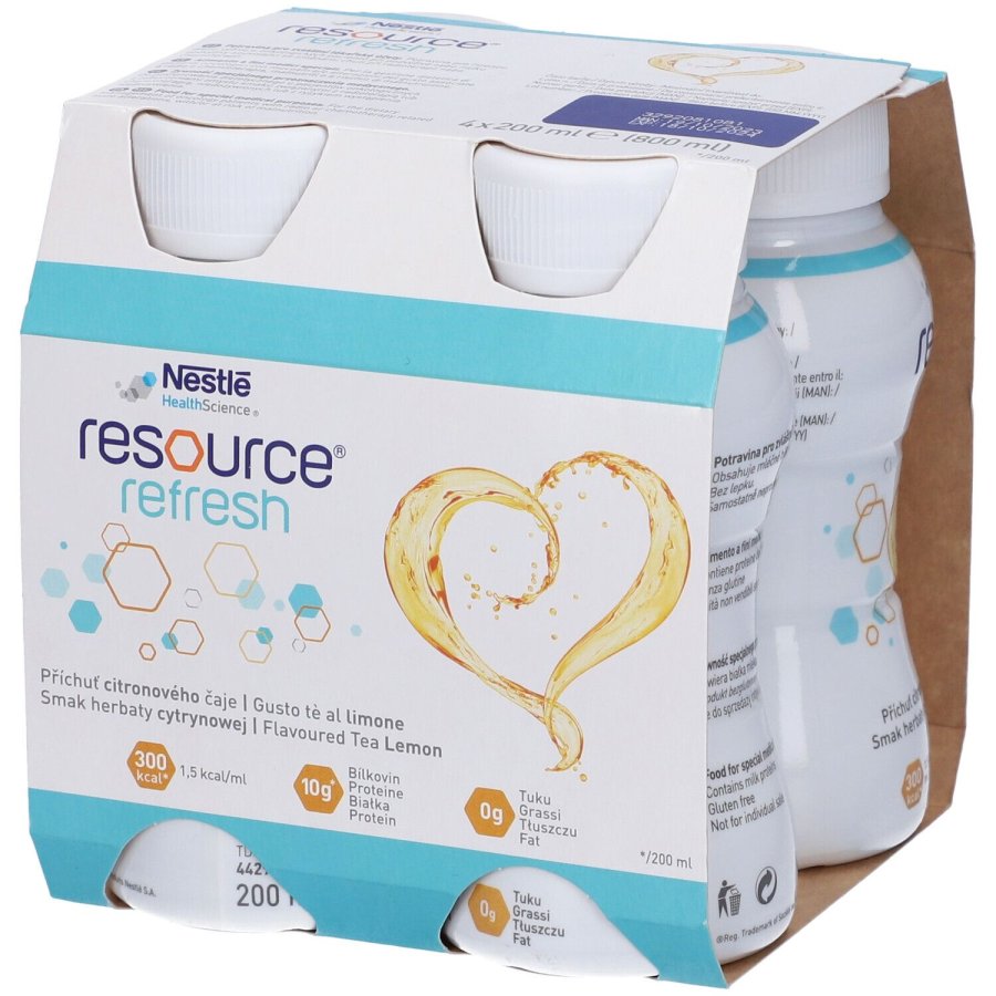 Nestlé Resource Refresh Thè al Limone, 4 x 200 ml Nestlé Resource Refresh Thè al Limone, 4 x 200 ml