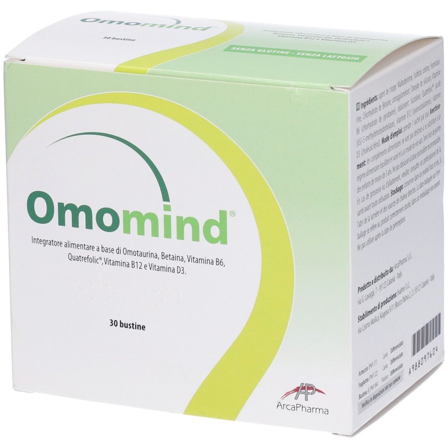 Omomind Integratore Omotaurina Vitamine B6 B12 D3, 30 Bustine – Supporto Nutrizione e Benessere