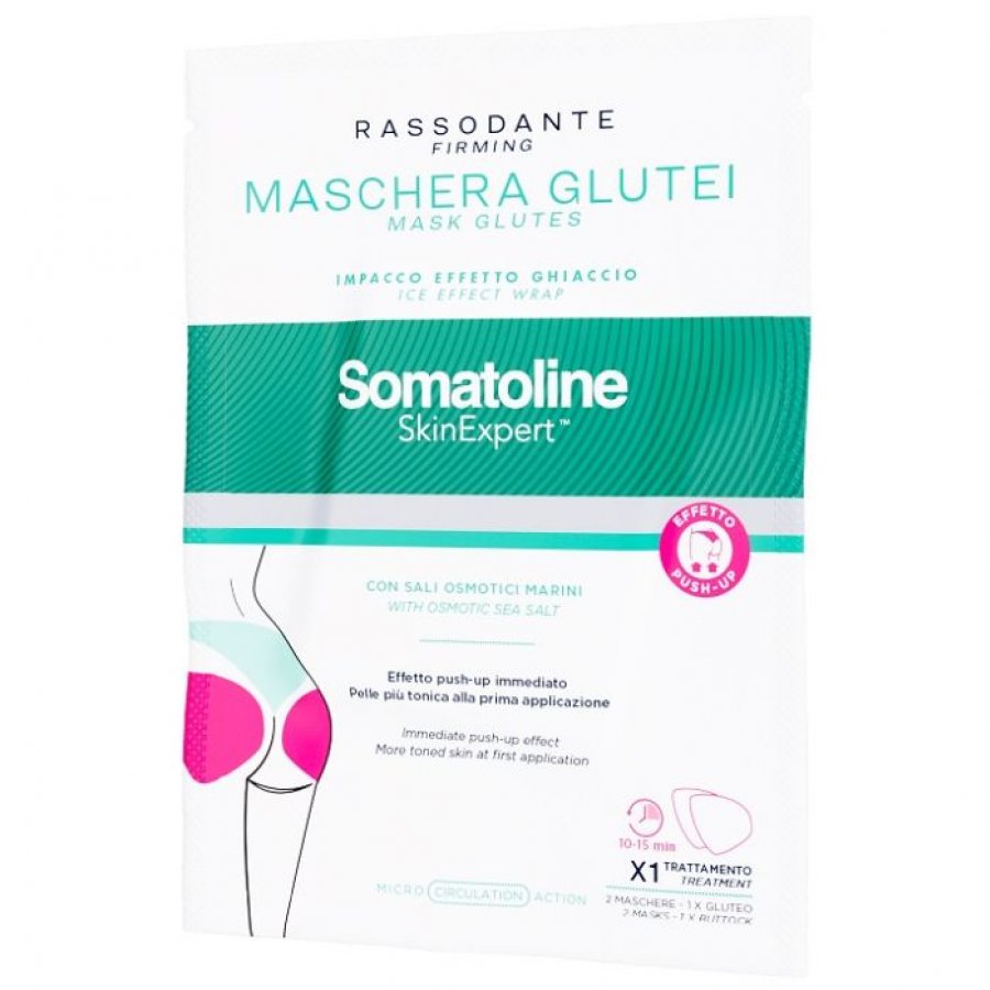 Somatoline SkinExpert Maschera Glutei Rassodante Impacco Effetto Ghiaccio 1 Trattamento - Tonificazione Immediata