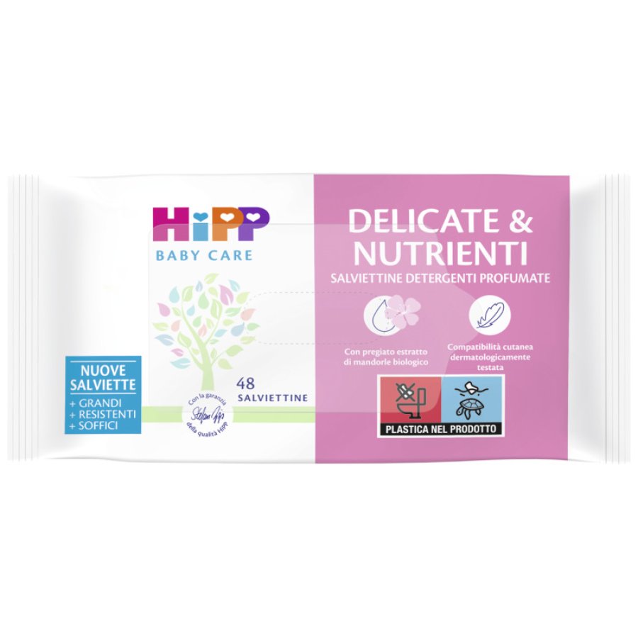 HiPP, Salviettine Delicate & Nutrienti, 48 Pezzi