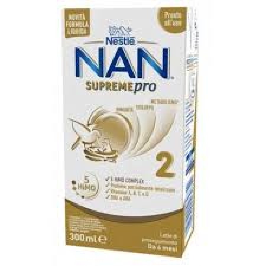 Nestlé NAN Supreme Pro 2 Latte di Proseguimento 300 ml - Latte Liquido Senza Olio di Palma