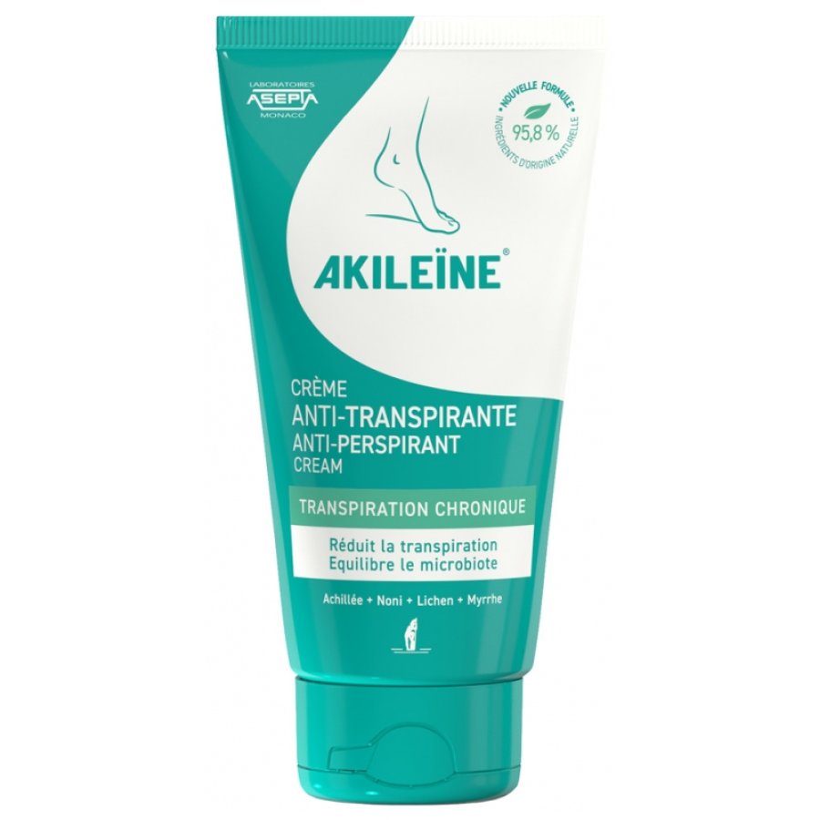 Akileïne, Crema Piedi Antitraspirante, 50 ml