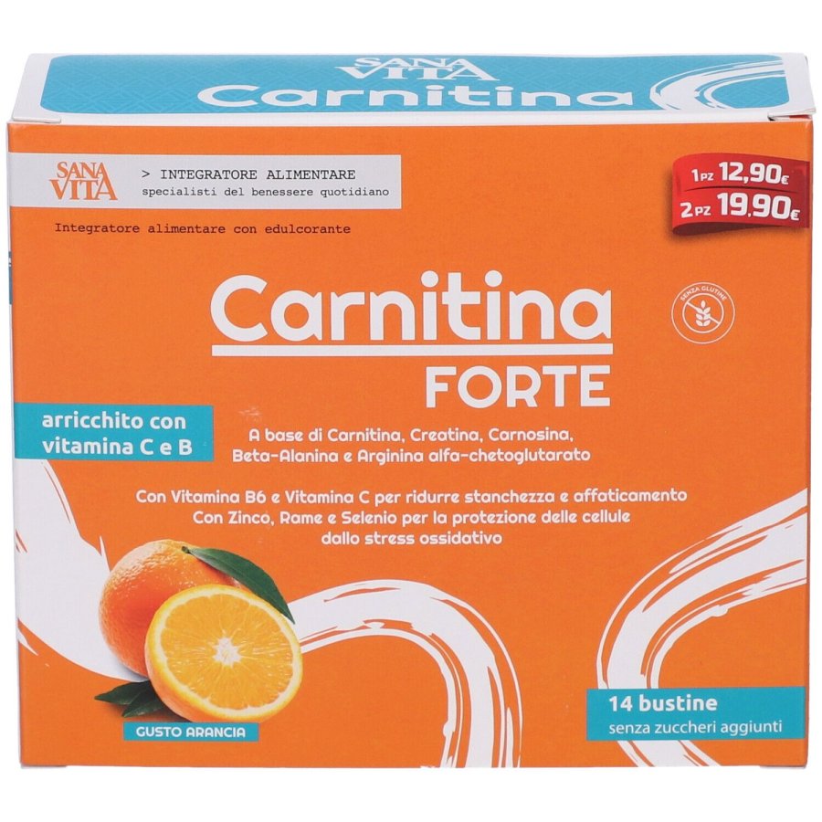Sanavita, Carnitina Forte, 14 Bustine