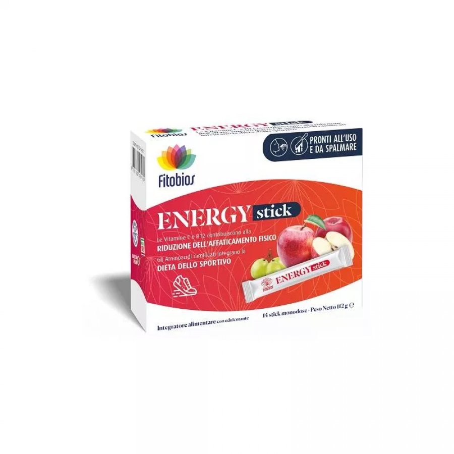 Fitobios Energy Stick Integratore Energizzante 14 stick - Integratore alimentare con Vitamine e Aminoacidi