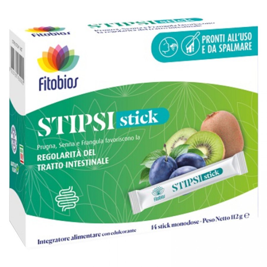 Fitobios Stipsi Stick Integratore Regolarità Intestinale, 14 Stick - Regolarità e Benessere Intestinale