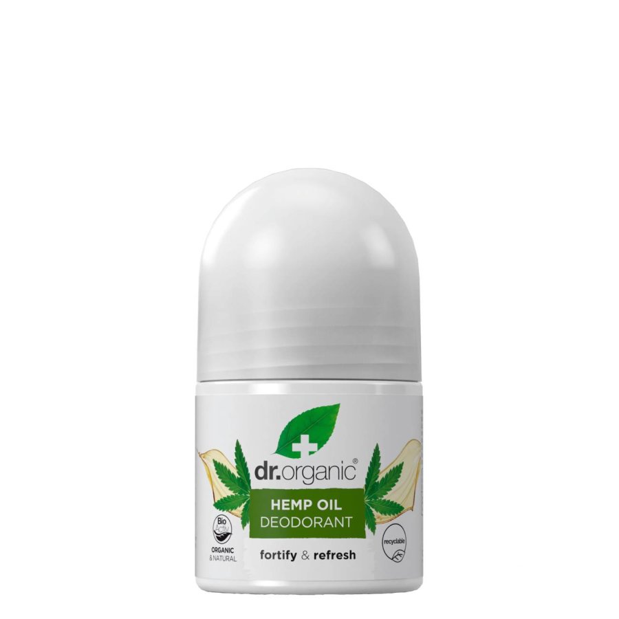 Dr. Organic Deodorante Roll-On Olio di Canapa, 50 ml