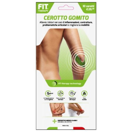 Fit Therapy Patch Cerotto Gomito - Sollievo Dolore Muscolare, 10 cerotti