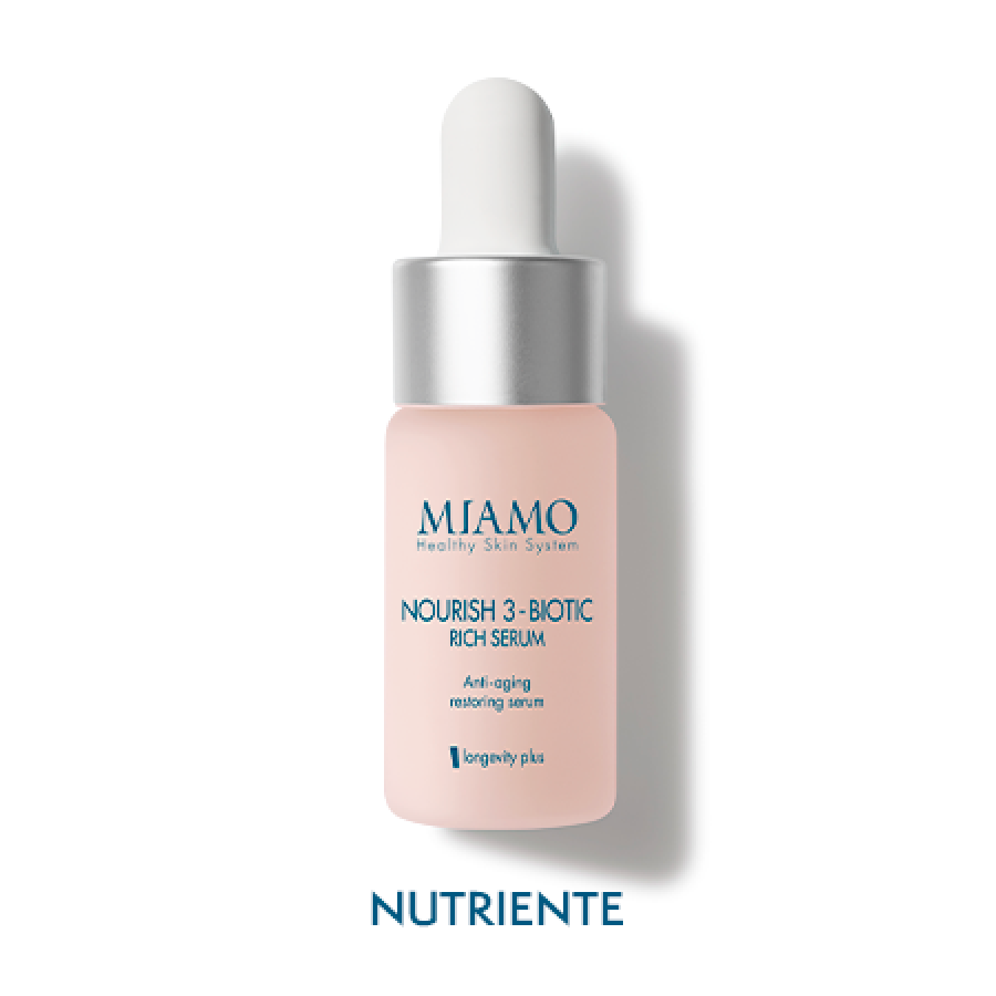 Miamo Nourish 3-Biotic Rich Serum 10ml - Siero Viso Rigenerante e Nutriente con Pre, Pro e Post Biotici