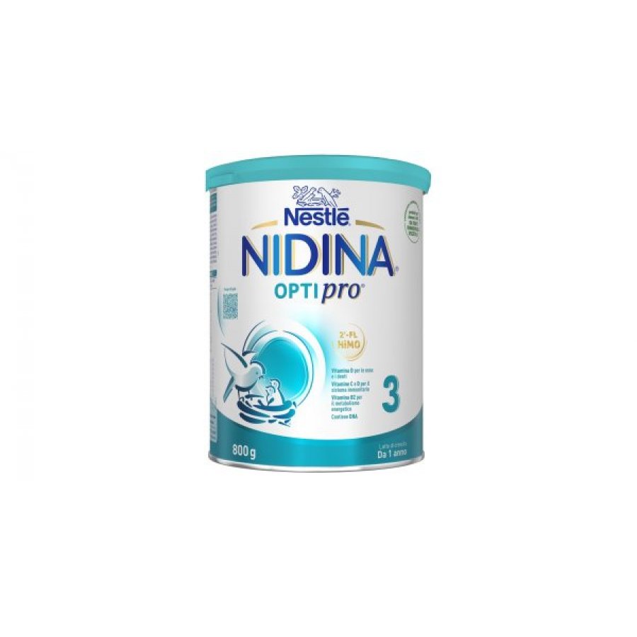 Nidina Optipro 3 Polvere 800g Latte di Crescita - Formula per Bambini da 1 Anno con HiMO e DHA