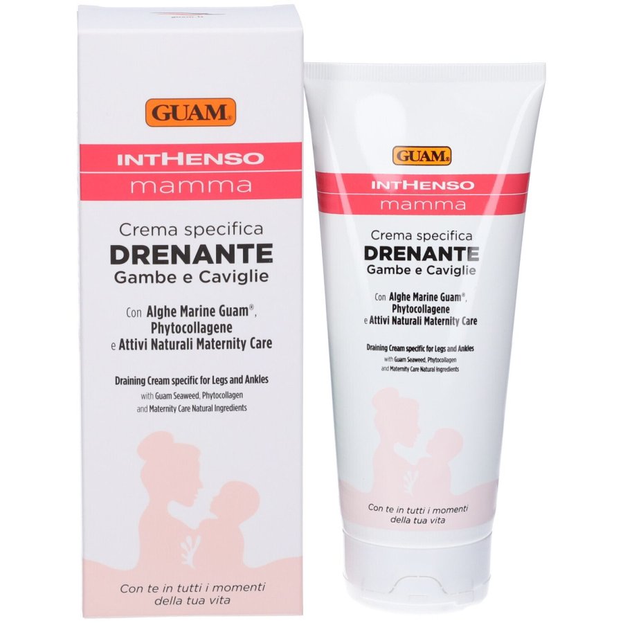 Guam, Inthenso Mamma Crema Specifica Drenante Gambe e Caviglie, 200 ml