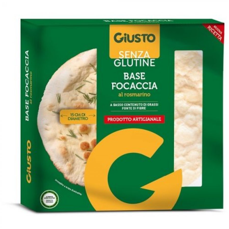 Giusto Senza Glutine Fondo Focaccia Rosmarino 130g – Base Focaccia al Rosmarino