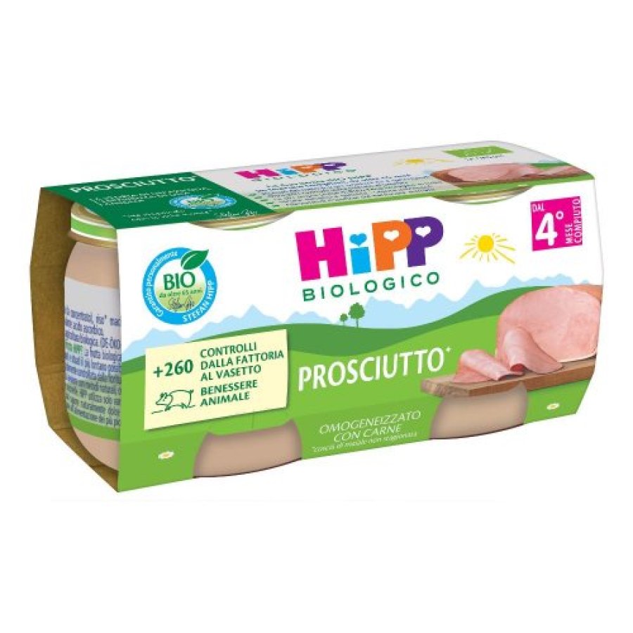 HiPP Biologico, Omogeneizzato Prosciutto, 2 x 80 g