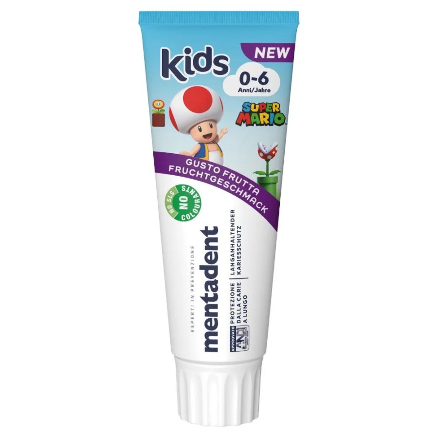 Mentadent Kids Dentifricio 0-6 Anni Gusto Frutta, 75 ml