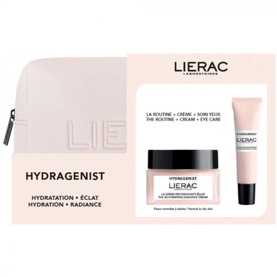 Lierac Trousse Hydragenist Crema Reidratante 50ml + Trattamento Occhi 15ml - Idratazione Profonda per Viso e Contorno Occhi