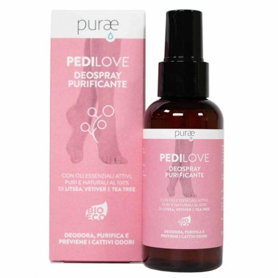 Purae Pedilove Deospray Purificante - Deodorante Piedi Biologico Antisettico 100ml