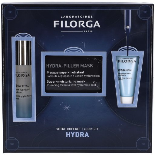 Filorga Xmas Coffret Hydra - Siero 30ml + Maschera 20ml + Crema 15ml, Trattamento Idratante Completo