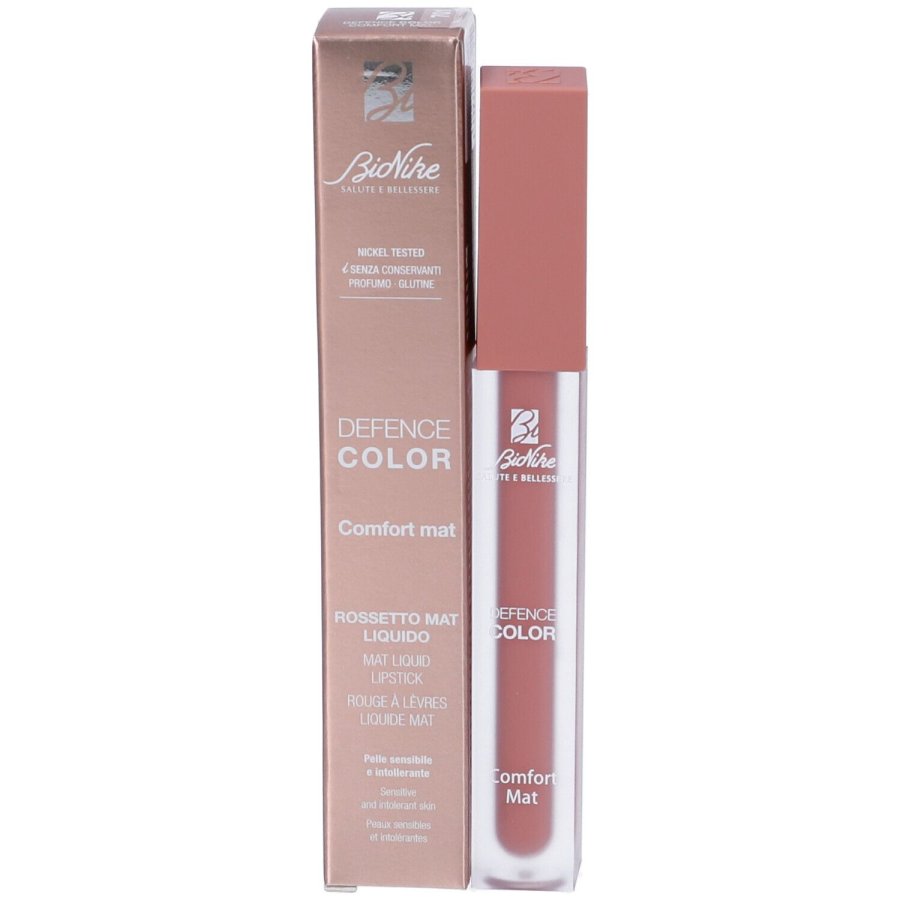 Bionike Defence Color Comfort Mat Rossetto Liquido Colore 701 Nude Parfait, 4.5ml