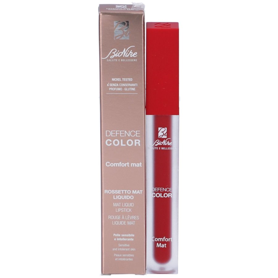 Bionike Defence Color Comfort Mat Rossetto Liquido 704 Vrai Rouge, 4.5ml