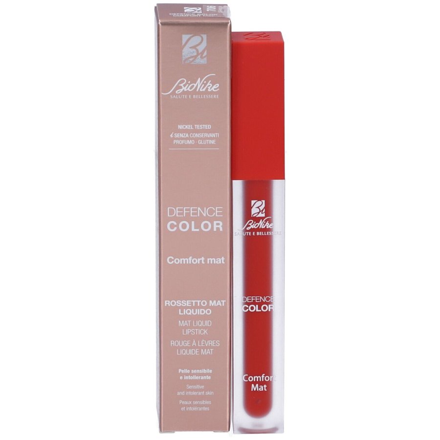 Bionike Defence Color Comfort Mat Rossetto Liquido 706 Geranium, 4.5ml