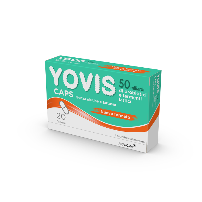 Yovis Caps, Integratore 50 Miliardi di Fermenti Lattici Vivi, 20 Capsule