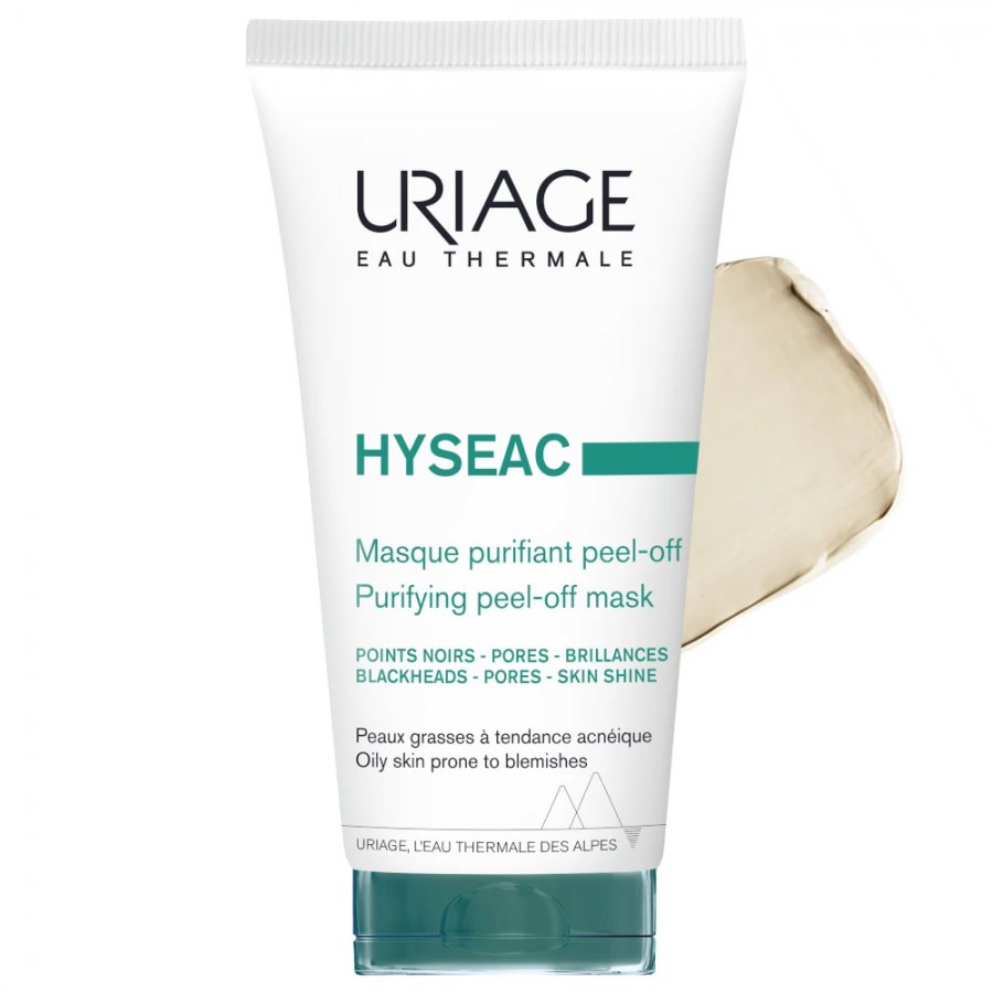 Hyséac Masque Gommant, Uriage, Maschera Gommage Pelle Mista, 50ml - Trattamento Viso Esfoliante e Purificante